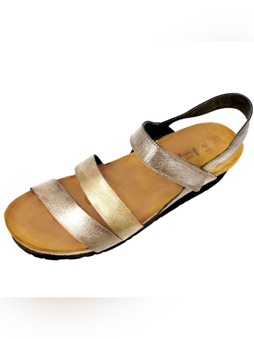 Naot Women's Metallic Gold Triple-Strap Sandal